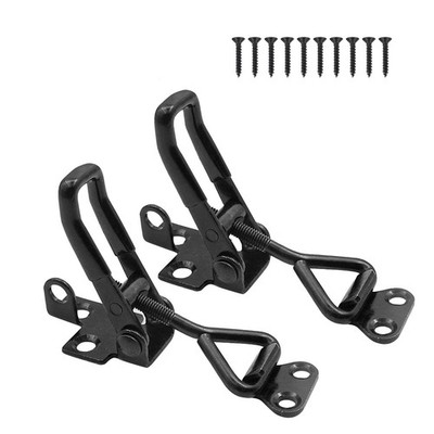 2 Pack Adjustable Black Toggle Clamp Latch(4002) Heavy Duty 550 Lbs Capacity Tog