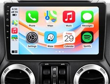 Pantalla táctil de 10" inalámbrica Carplay Android estéreo automático para Jeep Wrangler 2007-2018