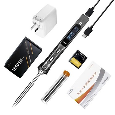 Miniware Mini Electric Soldering Iron Kit Ts101 Powered By 65W Power Adapter