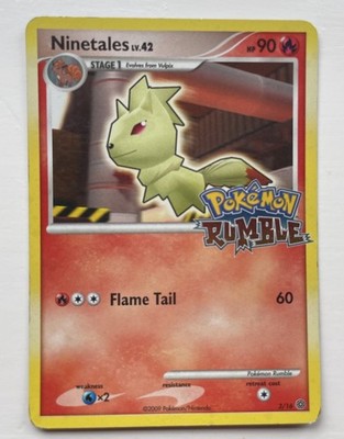 Ninetales 3/16 Pokemon Rumble Stamped Promo Heavily Played Nintendo 2009