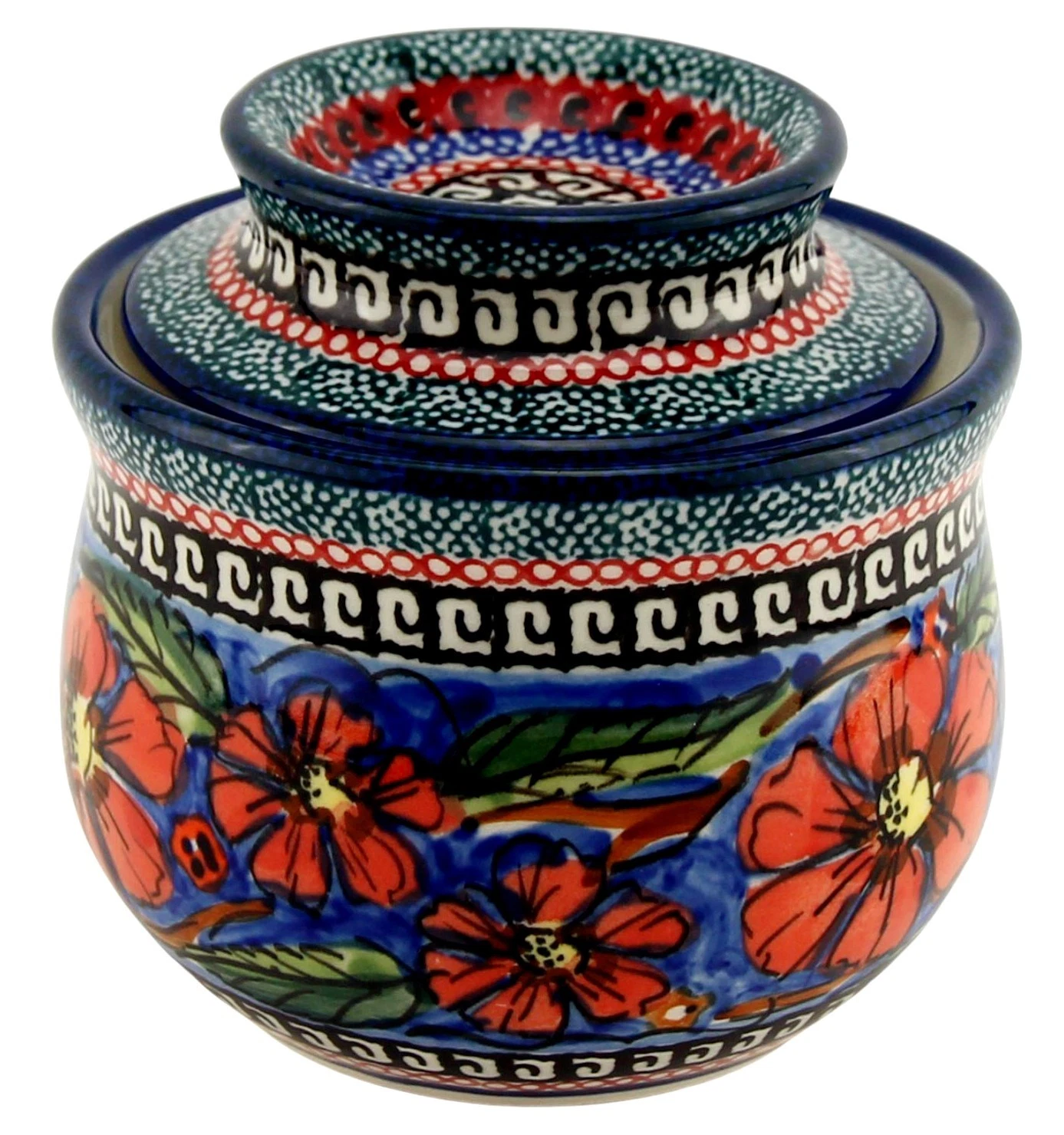 Polish Pottery French Butter Dish by Zaklady Boleslawiec Poland - Butter Crock