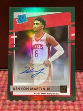Kenyon Martin Jr 2020-21 Panini Donruss Rated Rookies Auto Green Flood #224