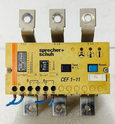 SPRECHER + SCHUH CEF 1-11 ELECTRONIC MOTOR PROTECTION RELAY 0.5 180A 110-240 V