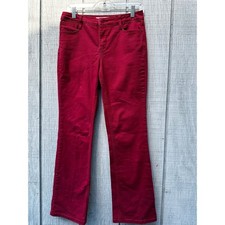 Jones New York Women's Red Mercer Bootcut Denim Petite Jeans Size 6 Casual