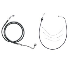 Black Cable & Brake Line Bcs Kit 22" Apes 2024 & Up Harley Road Glide & ST