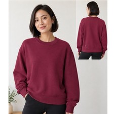 Lululemon Perfectly Oversized Crew Sweatshirt Burgundy Red Merlot Women's M/L