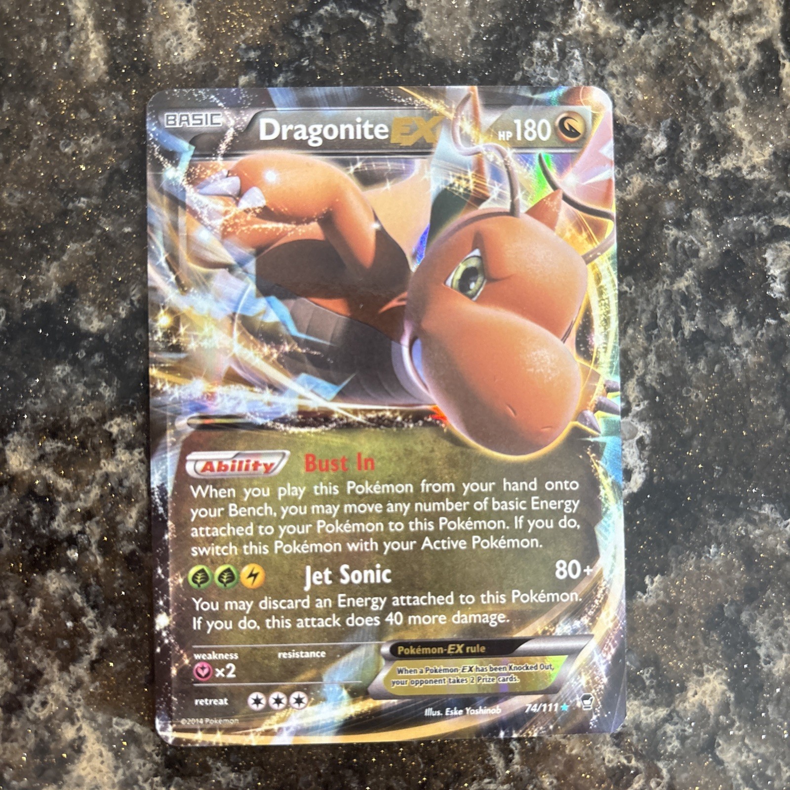 Pokémon Dragonite EX Full Art Ultra Rare Holo 74/111 XY Furious Fists LP