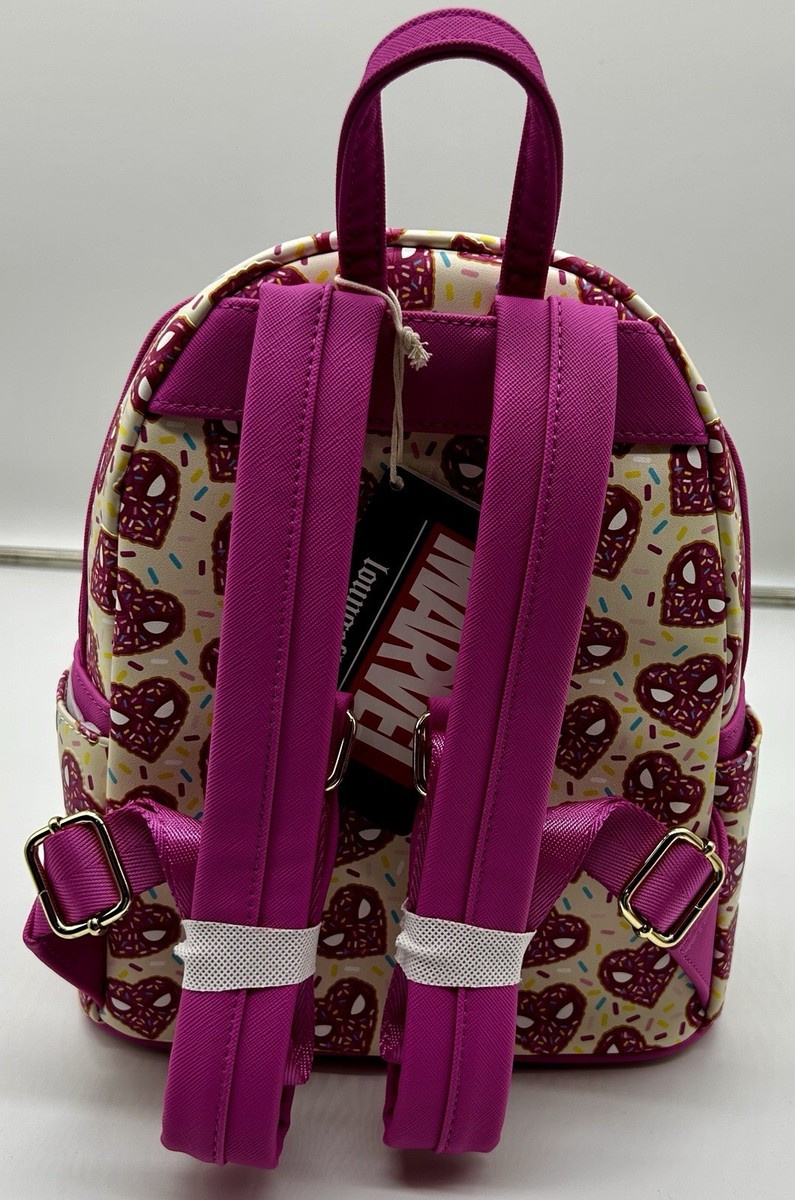 Loungefly Marvel Pink & Cream Heart Donut Mini Backpack Loungefly Marvel Spiderman Valentine main image 4