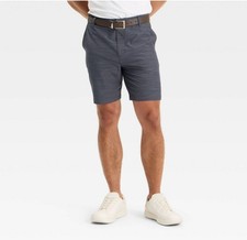 NWT All in Motion sz 30 Men's 7" Navy Everyday Golf Shorts Unlined pockets 3961