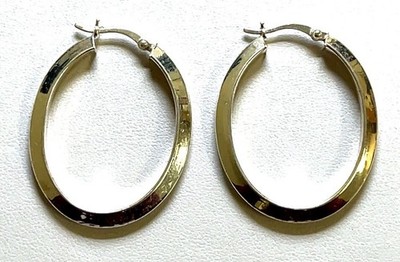 JCM Jacmel Mauritius Sterling Silver Oval Earrings 3.5 Grams