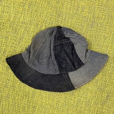 Vintage 70s Patchwork Denim Bucket Hat Youth Size M/L Brentwood Industries