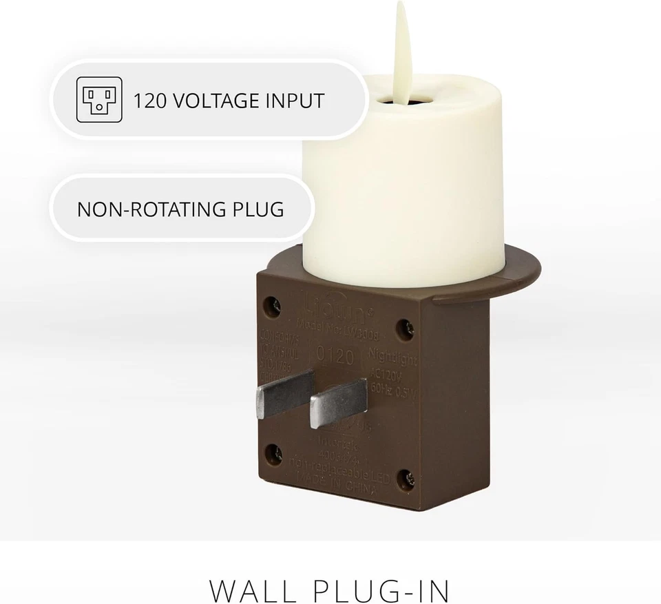 Luminara Nightlight Flameless Candle with Auto On/Off Switch, 1 watts - Bronze- - Image 2 of 4