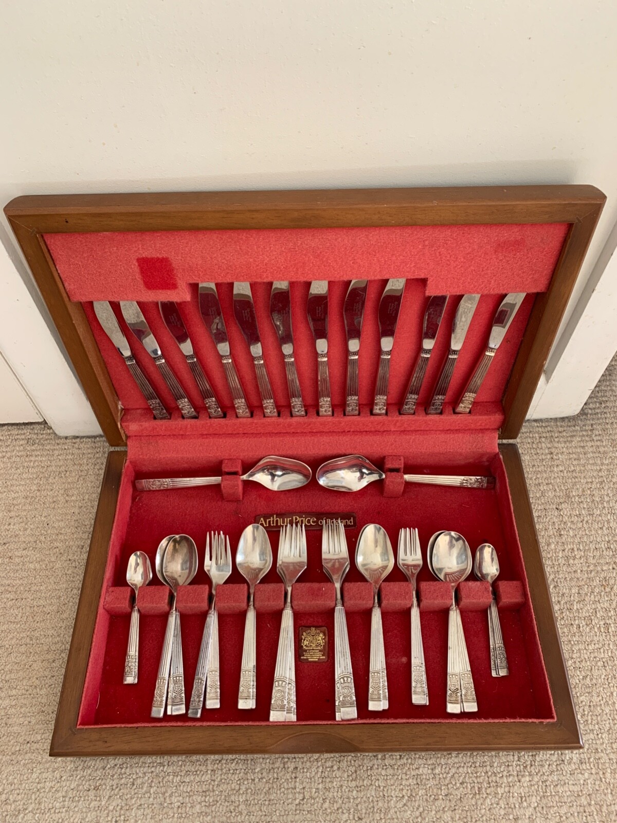 Arthur Price of England County Plate Canteen Cutlery Boxed Knives Forks