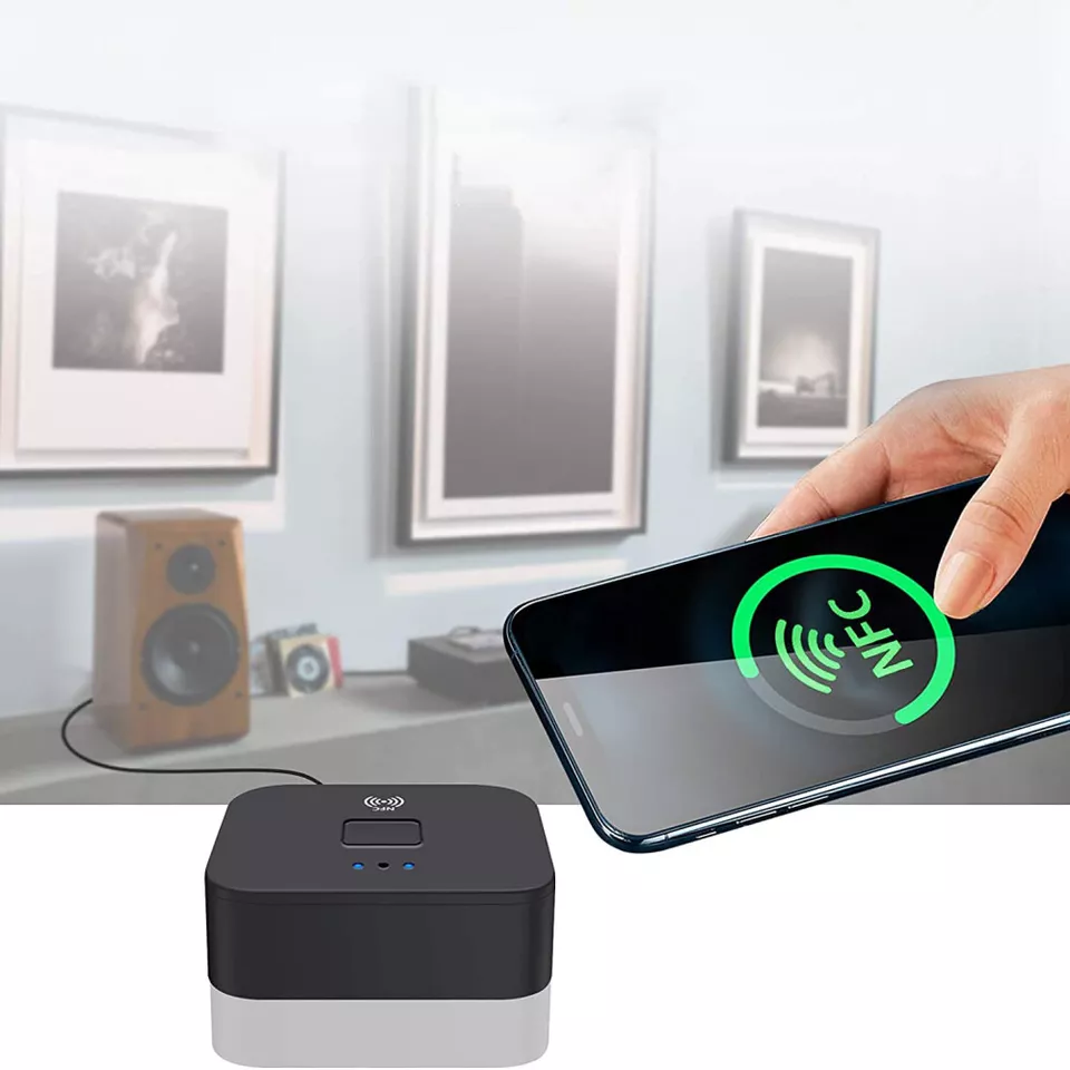 Bluetooth 5.0 NFC Empfänger 3.5mm AUX Cinch Buchse Hifi Wireless Audio Adapter - Bild 2 von 4