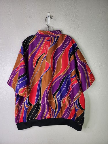 Irvine Park 3XL Polyester Collared Shirt Abstract Colorful Design With Pocket - Picture 8 of 12