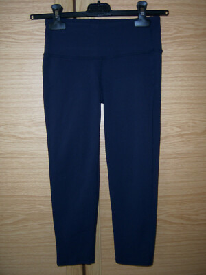 Athleta Mädchen Leggins Gr. XXS Sporthose Yoga Bundweite 29 cm Nylon marine