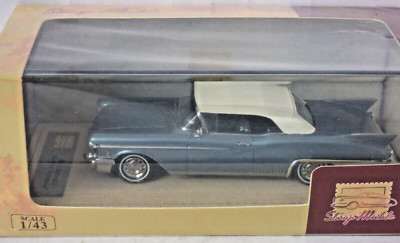 Briefmarke Maßstab 1:43 1958 Cadillac Eldorado Biarritz Regentropfen Prototyp blau geschlossen