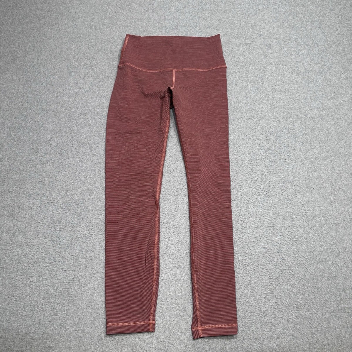 Lululemon Wunder Train Tight 25” Women's Size 6 Orange Striped