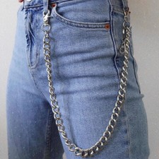 60cm Long Keyring Chain Hipster Pant Jean Key Wallet Belt Ring Clip
