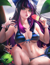 Stocking 2 Photo Print - Panty Stocking Garterbelt Game Art Figure