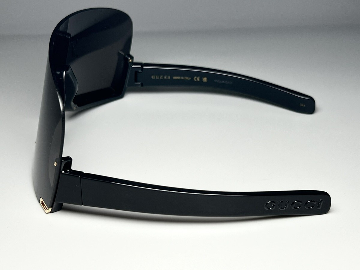 Brand New GUCCI Sunglasses GG1631S Black Shield 99-115mm