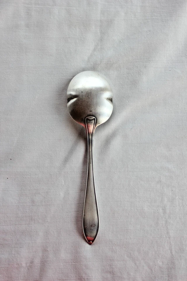 SWEDISH 1 ma 'NS ALPACCA' SILVER Spoon 22 sm or 8.5 inc - Image 2 of 4