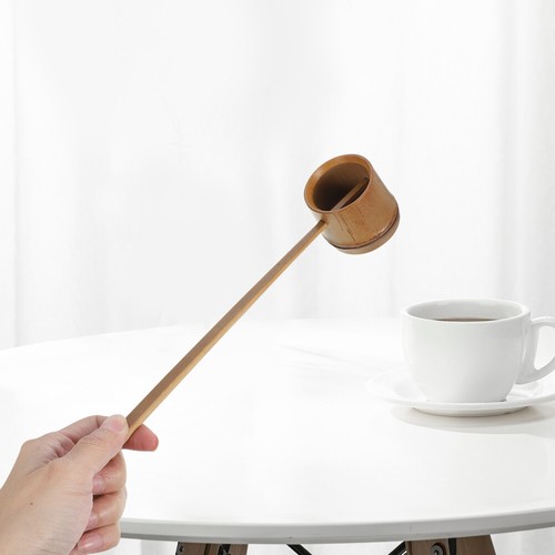 Cuchara de agua de bambú cuchara taza té ceremonia utensilios cucharón estilo japonés - Imagen 8 de 12