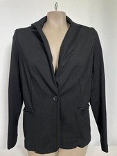 Philosophy Black One Button Stretch Blazer Women's MEDIUM