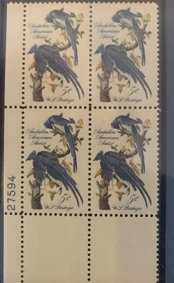 FDC #1241 5c Plate Block Audubon Artcraft+ #27594 PB Lower Left+Single Framed - Image 4 of 4