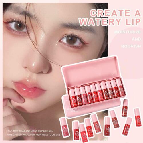 Lip Oil Transparent Lip Gloss Set Box Moisturizing Glaze Mirror HOT - Picture 1 of 22