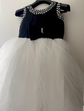 Flower Girls Black Gorgeous Tutu Tulle Bow Concert Wedding Summer Formal Dress