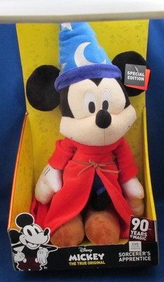 2018 NIB DISNEY 90 YEARS OF MAGIC PLUSH MICKEY MOUSE SORCERE'S APPRENTICE 15''