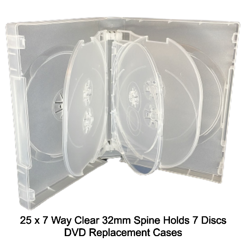 DVD transparent 32 mm colonne vertébrale contient 7 disques vides flambant neufs lot de boîtiers de remplacement - Photo 96/110