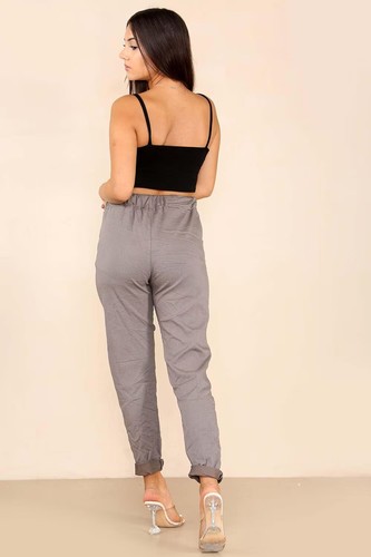 Women's Ladies Stretch Plain Magic Pants Comfy Lagenlook Trousers Magic Stretchy - Picture 5 of 76