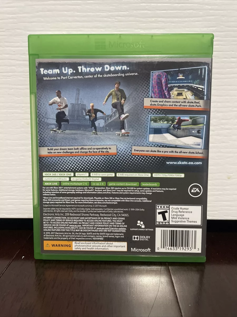 Skate 3 Xbox 360 Xbox One Backwards Compatible EA Sports Skater  Skateboarding! 14633192933