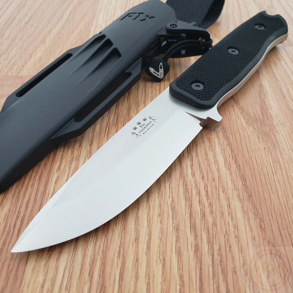 Faca fixa Fallkniven F1 Survival 4" lâmina de aço Elmax cabo Thermorun preto - Imagem 2 de 4