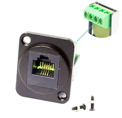 RJ11 D-Keystone Telephone Jack Modular Panel Crimping Data Female Connector E...