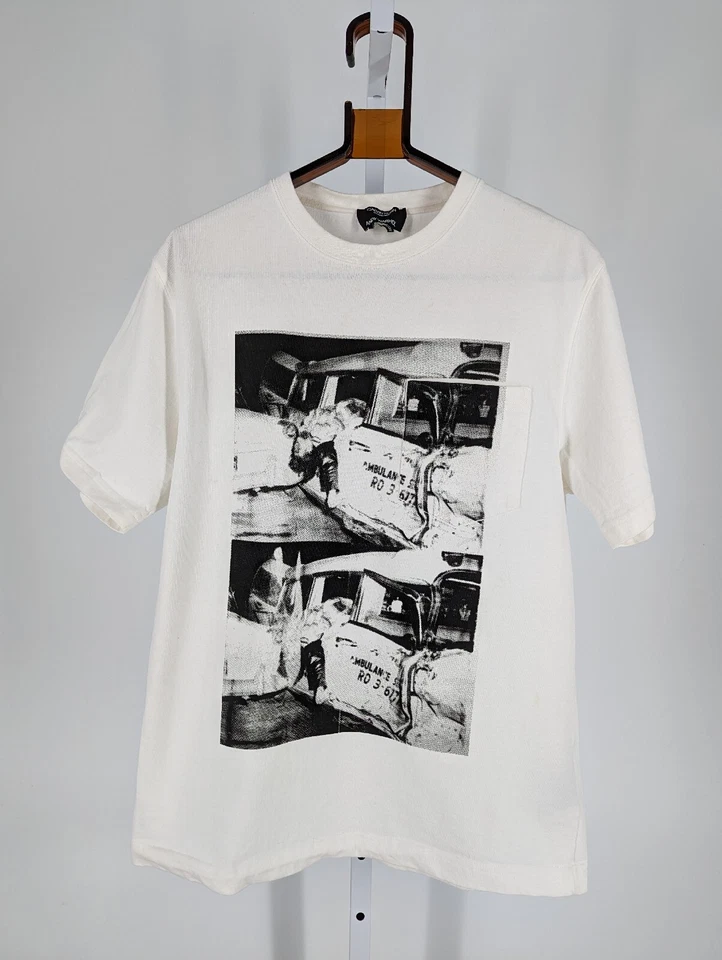 Calvin Klein 205w39nyc Andy Warhol Car Crash Art Print T Shirt Italy Raf Simons - Image 2 of 4