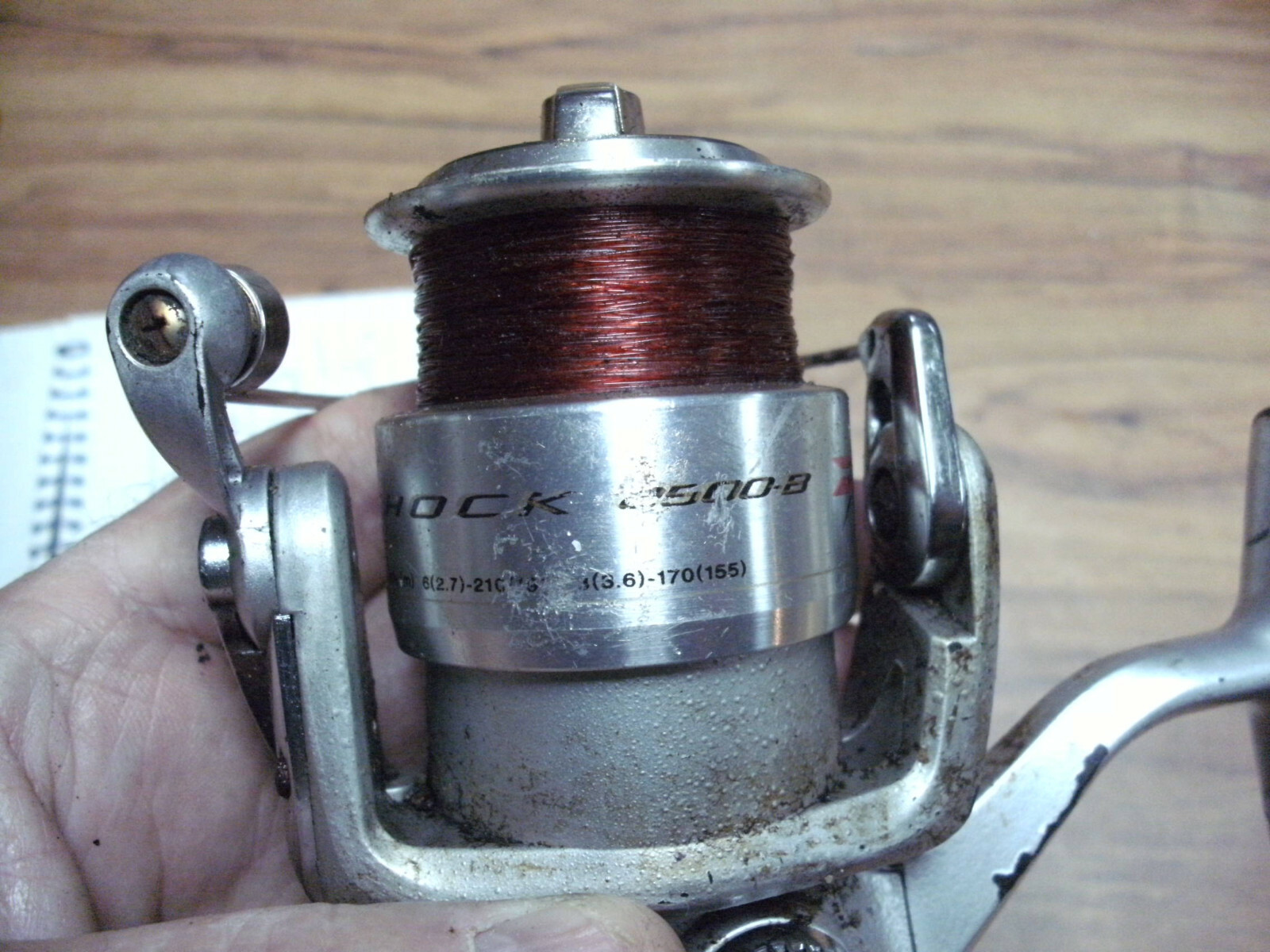 DAIWA SHOCK 2500B SPINNING FISHING REEL Needs Cleaning, Works, Bale is