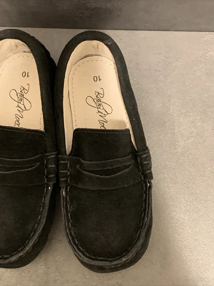 Mocasín de gamuza negro BABY MOCCS NIÑO PEQUEÑO TALLA 10 nuevo con etiqueta SIN CAJA Foto 4 de 4