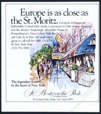 1981 Helmsley St Moritz on the Park Hotel New York City vintage print ad