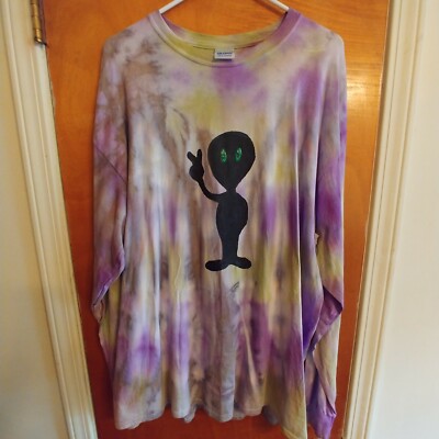 Chemise Alien Tie-dye Gildan Manches Longues - XL, Coton, Peace & Space