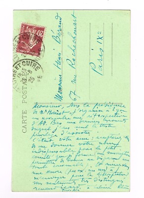 LYON / RENAUD ICARD BILDHAUER UND GALERISTEN AN HENRI BERAUD 1925 / ADRIEN BAS