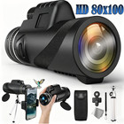 Day Night Vision 80x100 Zoom HD Monocular Starscope Monocular Telescope US