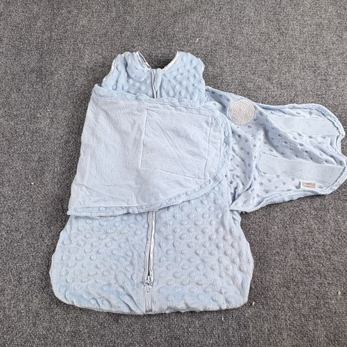 Halo Sleepsack Swaddle Newborn 0-3M Baby Blue Wearable Blanket Fleece - Foto 3 di 14