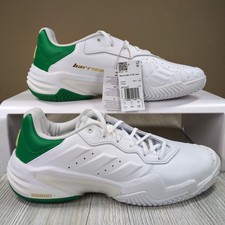 Adidas Barricade 13 Leather White/Green Mens Size 11.5 New JP7237