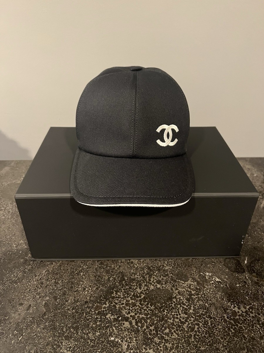 CHANEL チェック柄 キャップ RARE Chanel Black CC Logo Baseball Cap | eBay