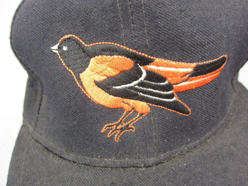 Vintage Baltimore Orioles Hat Mens 6 7/8 Black New Era Green Bill Diamond 90s - Image 2 of 4