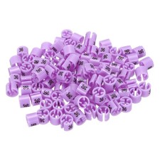 100 Pack Clothes Hanger Marker Number 36 Size Tag Fit 3mm Rod Purple