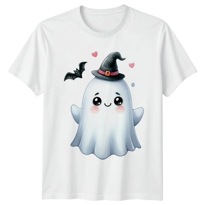 Geist trägt Hexenhut T-Shirt süß Geist Halloween Geschenk für Sie und Ihn